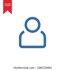 User Icon in trendy flat style isolated on white background. User silhouette symbol for your web site design, logo, app, UI. Vector illustration, EPS10. - Vector
