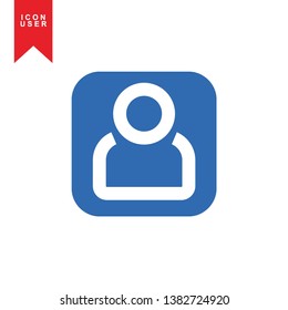User Icon in trendy flat style isolated on white background. User silhouette symbol for your web site design, logo, app, UI. Vector illustration, EPS10. - Vector
