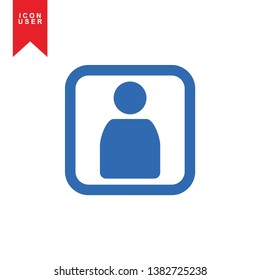 User Icon in trendy flat style isolated on white background. User silhouette symbol for your web site design, logo, app, UI. Vector illustration, EPS10. - Vector
