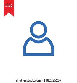 User Icon in trendy flat style isolated on white background. User silhouette symbol for your web site design, logo, app, UI. Vector illustration, EPS10. - Vector
