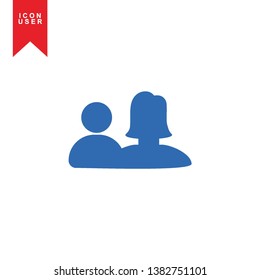 User Icon in trendy flat style isolated on white background. User silhouette symbol for your web site design, logo, app, UI. Vector illustration, EPS10. - Vector
