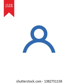 User Icon in trendy flat style isolated on white background. User silhouette symbol for your web site design, logo, app, UI. Vector illustration, EPS10. - Vector
