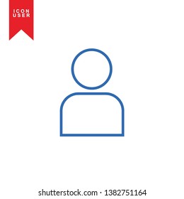 User Icon in trendy flat style isolated on white background. User silhouette symbol for your web site design, logo, app, UI. Vector illustration, EPS10. - Vector
