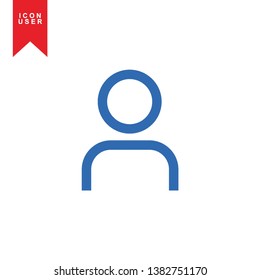 User Icon in trendy flat style isolated on white background. User silhouette symbol for your web site design, logo, app, UI. Vector illustration, EPS10. - Vector
