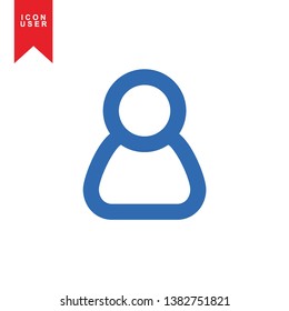 User Icon in trendy flat style isolated on white background. User silhouette symbol for your web site design, logo, app, UI. Vector illustration, EPS10. - Vector
