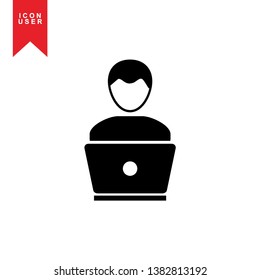 User Icon in trendy flat style isolated on white background. User silhouette symbol for your web site design, logo, app, UI. Vector illustration, EPS10. - Vector
