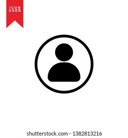 User Icon in trendy flat style isolated on white background. User silhouette symbol for your web site design, logo, app, UI. Vector illustration, EPS10. - Vector
