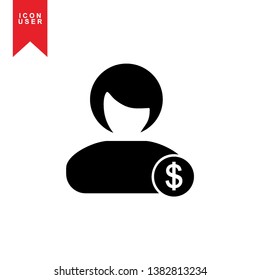 User Icon in trendy flat style isolated on white background. User silhouette symbol for your web site design, logo, app, UI. Vector illustration, EPS10. - Vector
