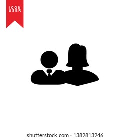 User Icon in trendy flat style isolated on white background. User silhouette symbol for your web site design, logo, app, UI. Vector illustration, EPS10. - Vector
