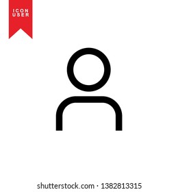 User Icon in trendy flat style isolated on white background. User silhouette symbol for your web site design, logo, app, UI. Vector illustration, EPS10. - Vector
