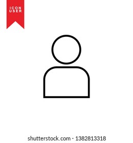 User Icon in trendy flat style isolated on white background. User silhouette symbol for your web site design, logo, app, UI. Vector illustration, EPS10. - Vector

