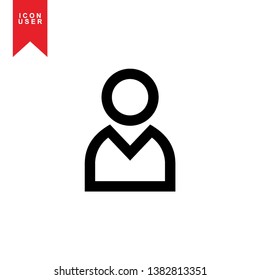 User Icon in trendy flat style isolated on white background. User silhouette symbol for your web site design, logo, app, UI. Vector illustration, EPS10. - Vector
