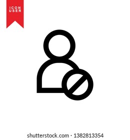 User Icon in trendy flat style isolated on white background. User silhouette symbol for your web site design, logo, app, UI. Vector illustration, EPS10. - Vector
