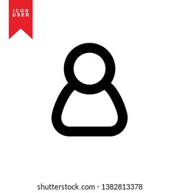 User Icon in trendy flat style isolated on white background. User silhouette symbol for your web site design, logo, app, UI. Vector illustration, EPS10. - Vector
