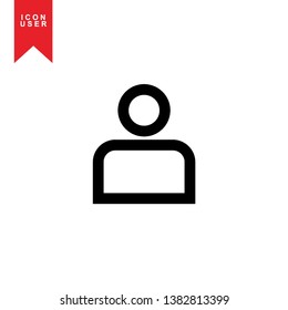 User Icon in trendy flat style isolated on white background. User silhouette symbol for your web site design, logo, app, UI. Vector illustration, EPS10. - Vector
