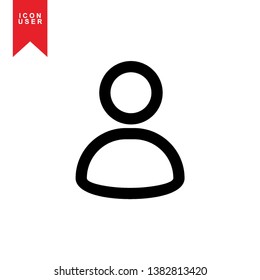 User Icon in trendy flat style isolated on white background. User silhouette symbol for your web site design, logo, app, UI. Vector illustration, EPS10. - Vector
