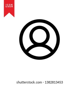 User Icon in trendy flat style isolated on white background. User silhouette symbol for your web site design, logo, app, UI. Vector illustration, EPS10. - Vector
