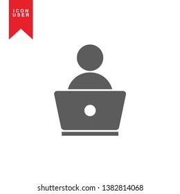 User Icon in trendy flat style isolated on white background. User silhouette symbol for your web site design, logo, app, UI. Vector illustration, EPS10. - Vector
