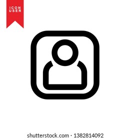User Icon in trendy flat style isolated on white background. User silhouette symbol for your web site design, logo, app, UI. Vector illustration, EPS10. - Vector
