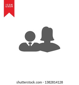 User Icon in trendy flat style isolated on white background. User silhouette symbol for your web site design, logo, app, UI. Vector illustration, EPS10. - Vector

