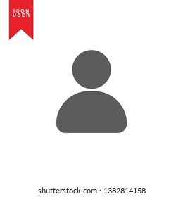 User Icon in trendy flat style isolated on white background. User silhouette symbol for your web site design, logo, app, UI. Vector illustration, EPS10. - Vector
