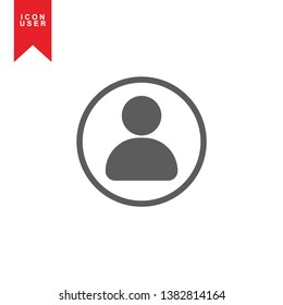 User Icon in trendy flat style isolated on white background. User silhouette symbol for your web site design, logo, app, UI. Vector illustration, EPS10. - Vector
