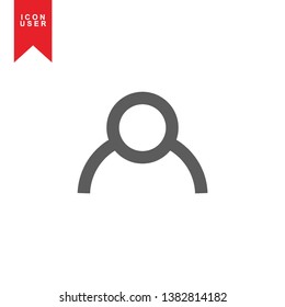 User Icon in trendy flat style isolated on white background. User silhouette symbol for your web site design, logo, app, UI. Vector illustration, EPS10. - Vector
