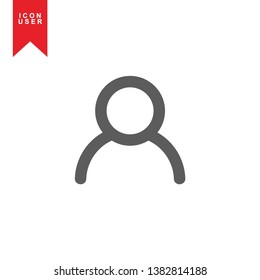 User Icon in trendy flat style isolated on white background. User silhouette symbol for your web site design, logo, app, UI. Vector illustration, EPS10. - Vector
