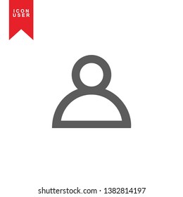 User Icon in trendy flat style isolated on white background. User silhouette symbol for your web site design, logo, app, UI. Vector illustration, EPS10. - Vector
