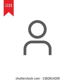 User Icon in trendy flat style isolated on white background. User silhouette symbol for your web site design, logo, app, UI. Vector illustration, EPS10. - Vector
