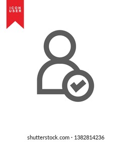 User Icon in trendy flat style isolated on white background. User silhouette symbol for your web site design, logo, app, UI. Vector illustration, EPS10. - Vector

