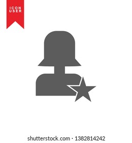 User Icon in trendy flat style isolated on white background. User silhouette symbol for your web site design, logo, app, UI. Vector illustration, EPS10. - Vector
