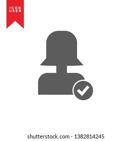 User Icon in trendy flat style isolated on white background. User silhouette symbol for your web site design, logo, app, UI. Vector illustration, EPS10. - Vector
