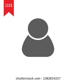 User Icon in trendy flat style isolated on white background. User silhouette symbol for your web site design, logo, app, UI. Vector illustration, EPS10. - Vector

