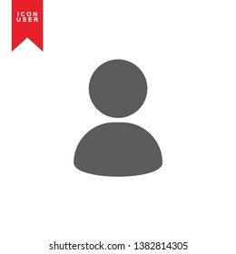 User Icon in trendy flat style isolated on white background. User silhouette symbol for your web site design, logo, app, UI. Vector illustration, EPS10. - Vector
