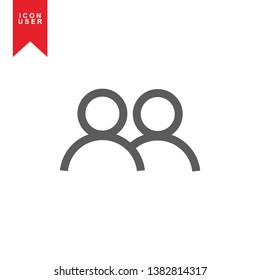 User Icon in trendy flat style isolated on white background. User silhouette symbol for your web site design, logo, app, UI. Vector illustration, EPS10. - Vector
