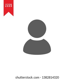 User Icon in trendy flat style isolated on white background. User silhouette symbol for your web site design, logo, app, UI. Vector illustration, EPS10. - Vector
