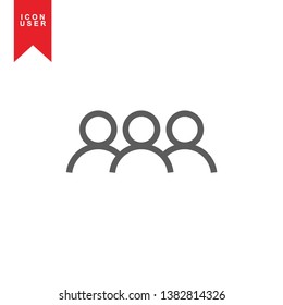 User Icon in trendy flat style isolated on white background. User silhouette symbol for your web site design, logo, app, UI. Vector illustration, EPS10. - Vector
