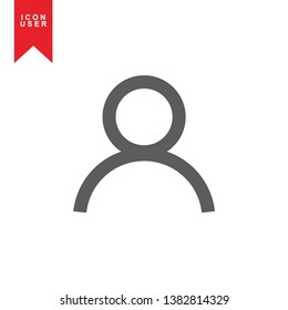User Icon in trendy flat style isolated on white background. User silhouette symbol for your web site design, logo, app, UI. Vector illustration, EPS10. - Vector
