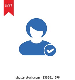 User Icon in trendy flat style isolated on white background. User silhouette symbol for your web site design, logo, app, UI. Vector illustration, EPS10. - Vector
