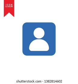User Icon in trendy flat style isolated on white background. User silhouette symbol for your web site design, logo, app, UI. Vector illustration, EPS10. - Vector
