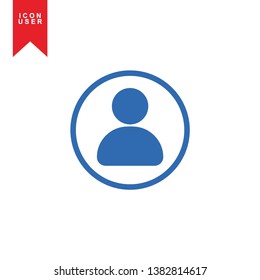 User Icon in trendy flat style isolated on white background. User silhouette symbol for your web site design, logo, app, UI. Vector illustration, EPS10. - Vector
