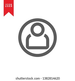 User Icon in trendy flat style isolated on white background. User silhouette symbol for your web site design, logo, app, UI. Vector illustration, EPS10. - Vector
