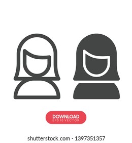 User Icon in trendy flat style isolated on grey background. User silhouette symbol for your web site design, logo, app, UI. Vector illustration, EPS10. - Vector