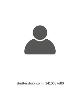 User Icon in trendy flat style isolated on grey background. User silhouette symbol for your web site design, logo, app, UI. Vector illustration.