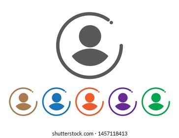 User Icon in trendy flat style isolated on white background. User silhouette symbol for your web site design, logo, app, UI. Vector illustration