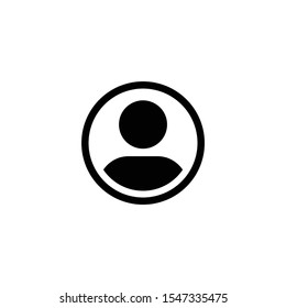 Benutzersymbol im trendigen, flachen Stil einzeln auf weißem Hintergrund. 