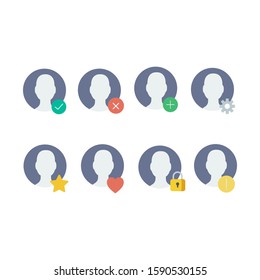 User Icon in trendy flat style isolated on grey background. User silhouette symbol for your web site design, logo, app, UI. Vector illustration, EPS10.