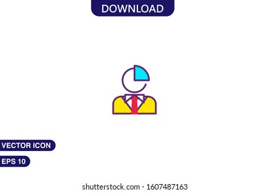  User icon in trendy flat style isolated on white background vector illustration