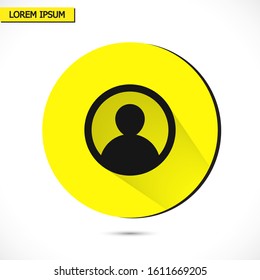 User icon in trendy flat style isolated on head background. User silhouette symbol for your website design, logo, application, user interface. Vector illustration, EPS 10 people.
